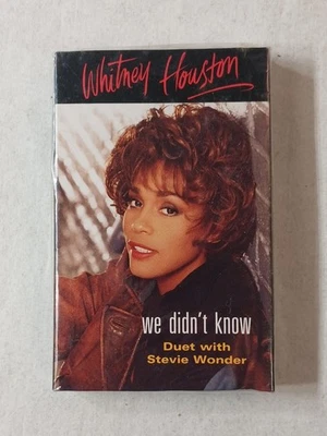 Whitney Houston We Didn't Know Duet w Stevie Wonder SEALED Cassette Tape Single - Imagem 1 de 4