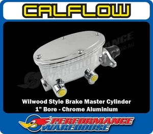 Wilwood Style Brake Master Cylinder with 1" Bore, Chrome Aluminium - Picture 1 of 4