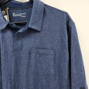 POLO UNDER ARMOUR LOOSE HEAT GEAR BLU NAVY MANICA CORTA XL - Foto 1 di 6