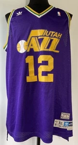 Vintage Adidas HWC Utah Jazz John Stockton Stitched Jersey Size 2XL - Picture 1 of 9