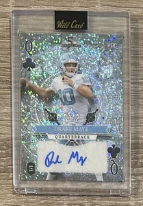 2023 Wild Card 5 Card Draw #5D-DMA Drake Maye Queen Sparkles AUTO #1/1 - Picture 1 of 2