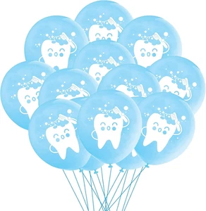 50PCS Tooth Party Balloons - Teeth Themed Birthday Baby Shower Party Decorations - Picture 1 of 12
