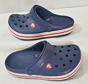 Sandalias Zueco Crocs Baya Niños Jóvenes Talla J2 Azul Sin Cordones Unisex Informales - Imagen 1 de 5