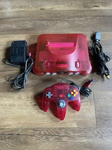 Nice! Nintendo 64 N64 Watermelon Console US W/ Oem Controller Funtastic Tested - Picture 1 of 17