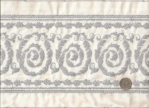 Tela extensora camisa ribete bordado carisma azul pizarra blanco - Imagen 1 de 1