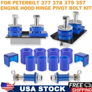 Hood Roller Bushings Engine Hood Pivot Bolts Bushings Kit for Peterbilt 379 - Picture 1 of 12