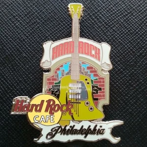 PHILADELPHIA USA☑️Hard Rock CAFE®HRC🎸PIN LIBERTY BELL YELLOW GUITAR WITH LOGO🎸 - Picture 1 of 3