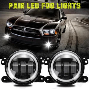 Pair 60W Car 4Inch Round Led Fog Lights Driving Lamp for Dodge Charger 2011-2014 - Picture 1 of 12