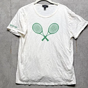 J. Crew Match Point T-Shirt Damen XL weiß Tennis Grafik Pickleball Preppy - Bild 1 von 13