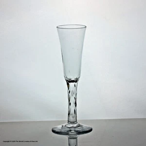 Georgian facet cut stem ale glass - Picture 1 of 4