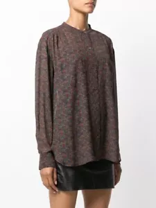 Isabel Marant Étoile 156312 Women's Jaws Shirt Long Sleeve Khaki Sz. 38 - Picture 1 of 3