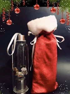 NIB Magic & Science Mystic Glass Water Infusion Bottle Weimaraner Christmas Bag - Picture 1 of 8