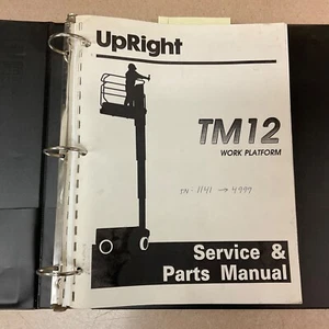 Upright TM12 WORK PLATFORM MAST LIFT OPERATION MAINTENANCE SERVICE PARTS MANUAL - Picture 1 of 6