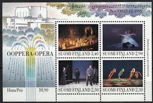 Ballet Opera Giselle Fauni Magic Flute Violin Sarasate Finland MNH Sheet 1993