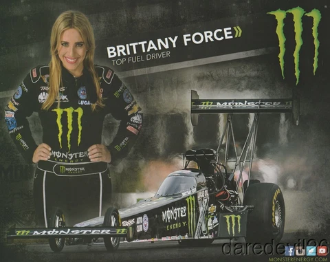 2015 Brittany Force Monster "2nd issued" Top Fuel NHRA postcard Cover