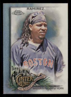 2022 Topps Allen and Ginter Chrome Refractors #181 Manny Ramirez - Image 1 of 2
