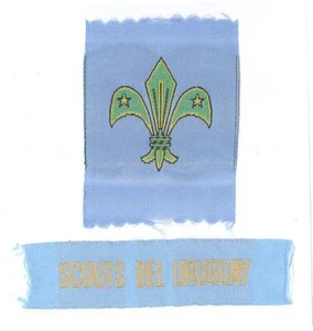 SCOUT OF URUGUAY - SCOUTS DEL URUGUAY MEMBERSHIP RANK AWARD & STRIP PATCH SET - Picture 1 of 1