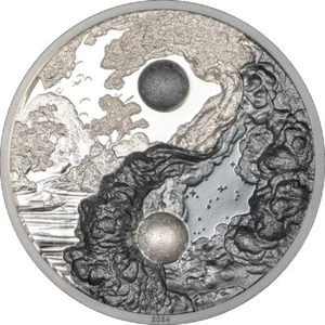 Palau 5 dollars 2024 Yin and Yang 1 oz silver coin proof CIT silber muenze - Picture 1 of 4