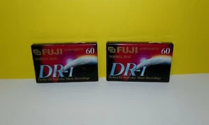 2 Fuji DR-I Normal Bias 60 Min Blank Audio Cassette Tape Type I Brand New Sealed - Picture 1 of 2