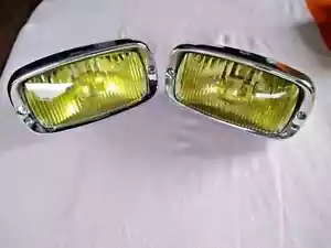 Hella yellow Chrome fog lights fog lamps Porsche 911 Lamborghini Islero - Picture 1 of 14