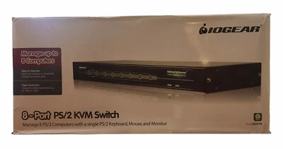 IOGear 8-Port PS/2 KVM Switch Model GCS78 New In Box - Image 1 of 2