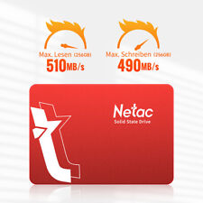 Netac 256GB Interne Festplatte SSD 6,35cm (2,5'') SATA III 6Gb/s für PC/Laptop