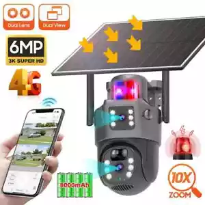 8 MP Nachtsicht Wasserdicht Dual Objektiv SIM-Karte CCTV Überwachungskamera - Bild 1 von 24