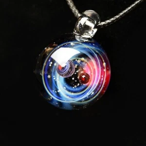 Galaxy Necklace for Women Long. Planets and Nebula. Solar System Necklace. Best - Picture 1 of 6