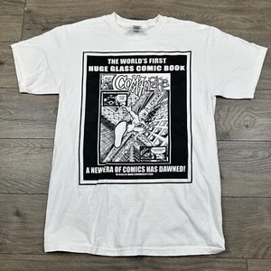 Vintage Y2K Comangra City Shirt Erwachsene Medium weiß Comic Kunst Glas Comic Buch - Bild 1 von 4