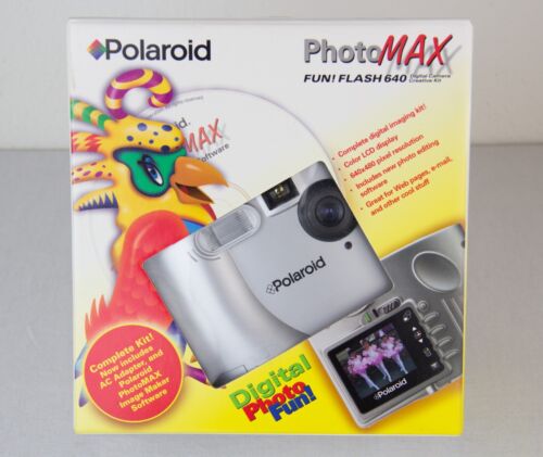 Polaroid PhotoMax Fun Flash 640 Digital Camera Creative Kit 1999 *New*