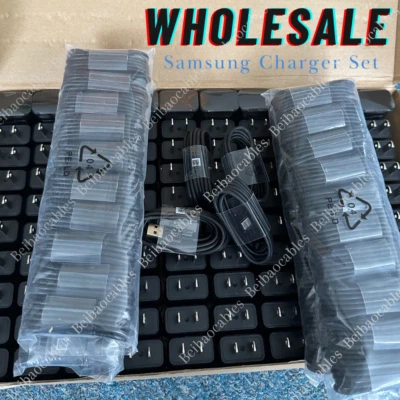 Lote de cables cargador de pared rápido tipo C para Samsung Galaxy S10 Note10 S8 S9 Plus S22 Foto 1 de 4