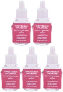 5 Better Homes & Gardens SUMMER STRAWBERRY & MIMOSA Fragrance Oil Refill Bulbs - Picture 1 of 1