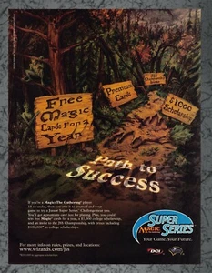Magic The Gathering Super Series Scary Forest Print Ad Original Art 7.75x10.50 - Picture 1 of 1