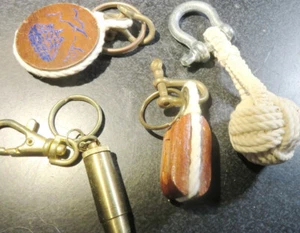 Nautical Brass Key Chains Collectible Lot of 4 - Picture 1 of 3