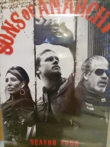 Sons Of Anarchy Season 4 DVD 4 Disc Set New & Sealed 14 Episodes - Picture 1 of 6