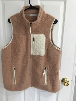 Женский флисовый жилет Sonoma БОЛЬШОЙ с карманами из полиэстера на молнии Oeko-Tex розовый/белый - Изображение 1 из 3