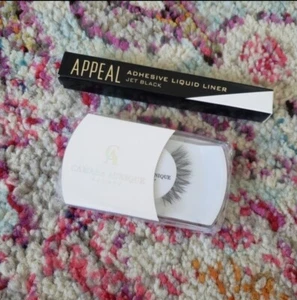 Neu Camara einzigartige Faux Nerz Wimpern + Appeal selbstklebender flüssiger schwarzer Liner DUO - Bild 1 von 10