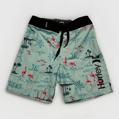 Hurley Boy's 4 Way Stretch Quick Dry Back Pocket Swim Shorts Size 4 Flamingo - Image 1 of 4