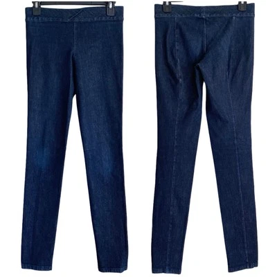 Pantalones de mezclilla ajustados THE ROW Preppy Equestrian elásticos lavado oscuro talla XS de lujo Foto 1 de 4