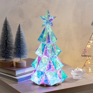 Season to Sparkle LED Table Decor Plastic Tree Iridescent, 15"H - Bild 1 von 3