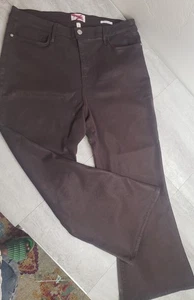 Frame Le Crop Flare Womens Size 34 Coated Chocolate Brown Espresso - Picture 1 of 9
