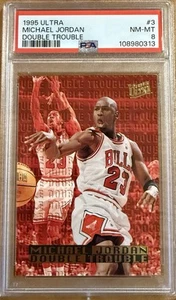 1995-96 Fleer Ultra - Double Trouble Michael Jordan #3 PSA 8 - Bild 1 von 3