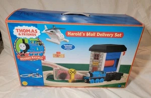 Thomas Friends Wooden Train HAROLD’S MAIL DELIVERY SET * NEW IN BOX RARE - Picture 1 of 7