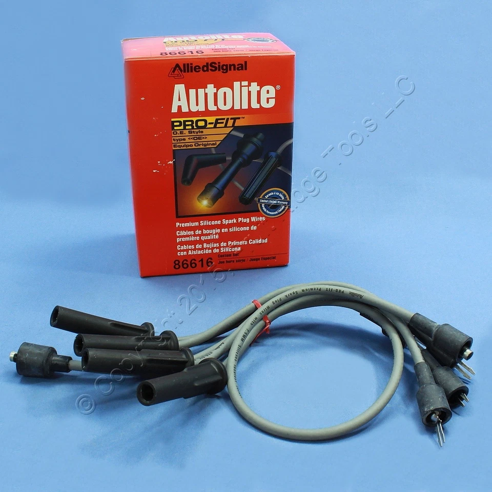 Autolite 86616 火花塞点火线适用于 81-89 白羊座 Omni 400 600 Reliant 2.2 — 第 1/4 张图片