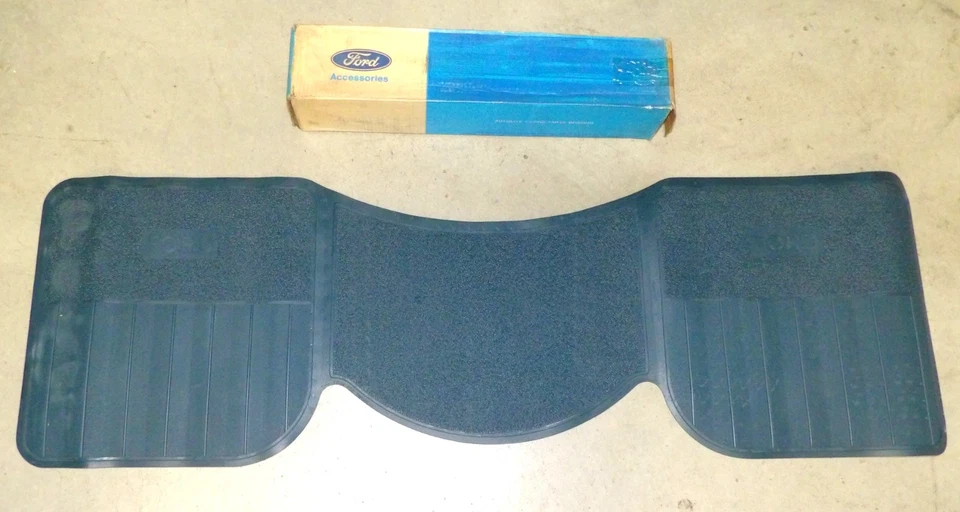 1969 Ford Custom Galaxie 500 XL LTD Fastback Convrt NOS AQUA FULL REAR FLOOR MAT - Image 1 of 4