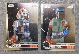 2024 Star Wars Chrome💥 TAM RYVORA #38 from the Resistance & BUDGET (R1-J5) 🚀 - Picture 1 of 2
