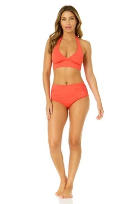 Parte inferior de bikini de cintura alta para mujer Anne Cole Foto 1 de 2