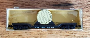 N SCALE MINITRIX DEPRESSED CENTER FLAT CAR NORFOLK & WESTERN N&W #3116 - Picture 1 of 3
