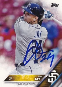 JON JAY SAN DIEGO PADRES SIGNED CARD CUBS DIAMONDBACKS CARDINALS WHITE SOX ROYAL - Picture 1 of 1