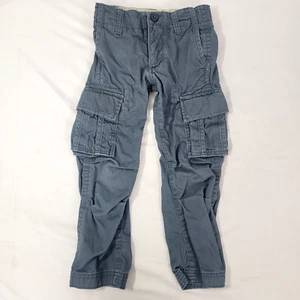 Gap Boy's Long Pants Blue Cargo Pockets Size 5 Regular Adjustable Waistband - Picture 1 of 6